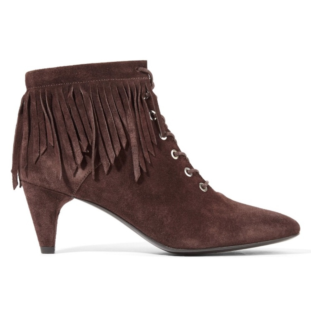 Maje Suede Lace up booties “Marron” Size 39